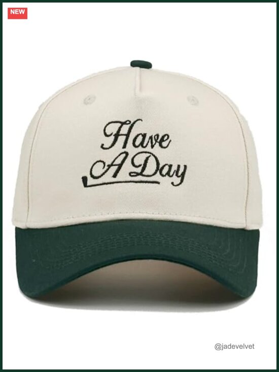 Other - Cotton Baseball Cap with Embroidered Phrase Adjustable Unisex Hat